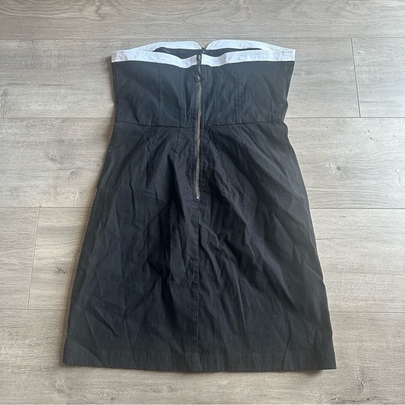 EUC Maeve Strapless Peekaboo mini dress - black and white - size small - Picture 4 of 6